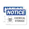 Signmission Chemical Storage OSHA Notice Sign, Plastic, 10in W x 7in L, 2PK OS-2PACK-NS-P-710-L-10571 - alternate 1